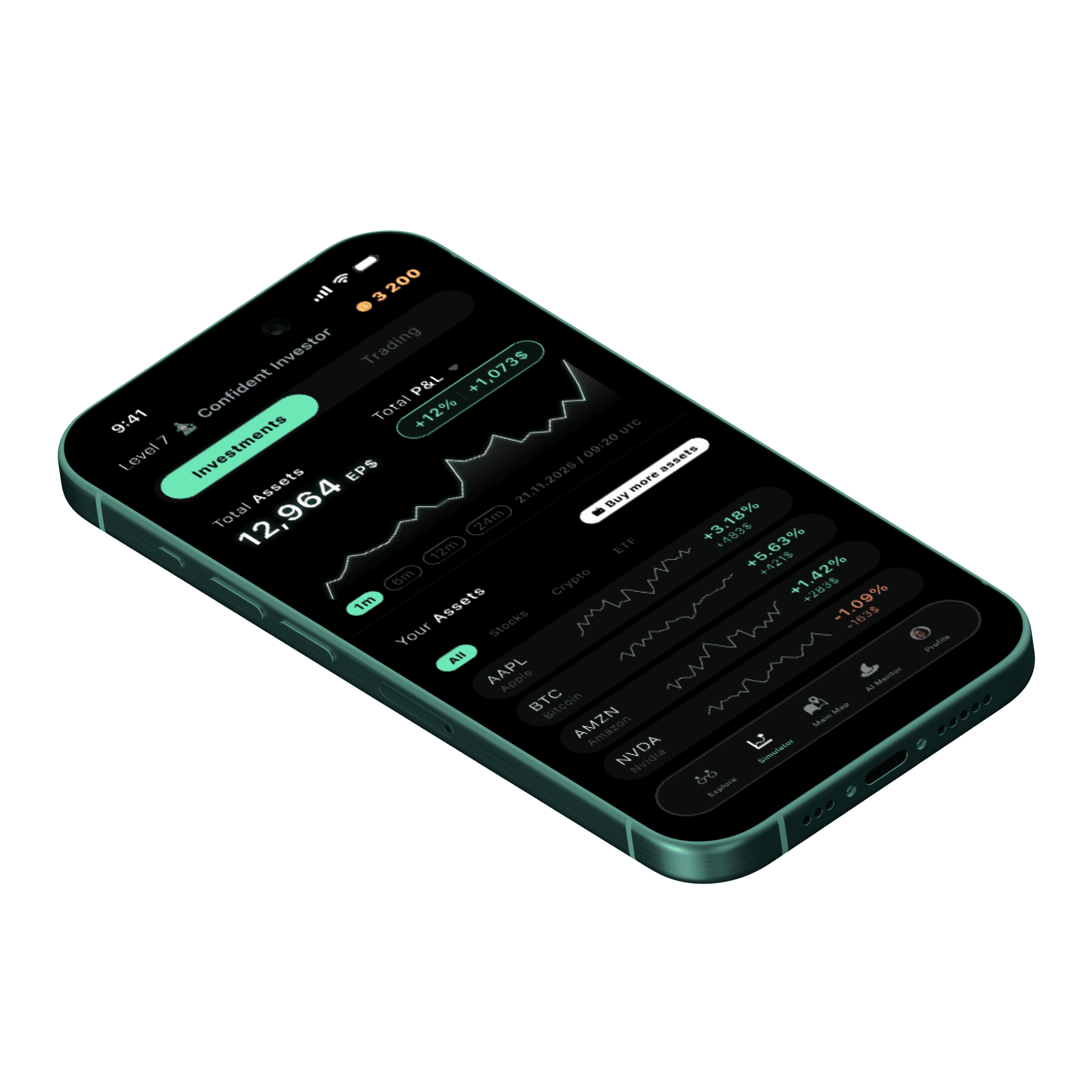 Expecto Prosperus app trading interface